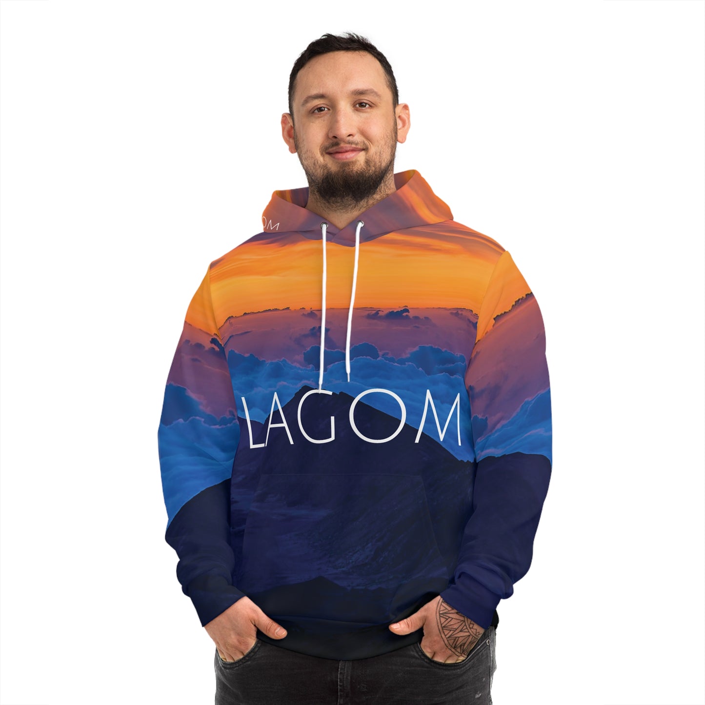 Lagom Sunset Nature Hoodie - Cozy Outdoor Style for Adventurers